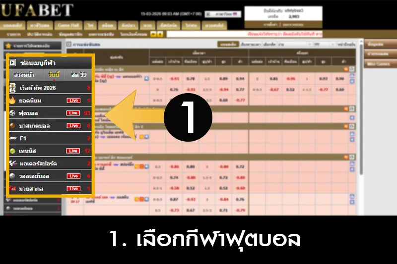 ขั้นตอนแทงบอล